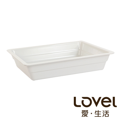 LOVEL 象牙瓷白buffet餐盤(GN1/2 65mm)