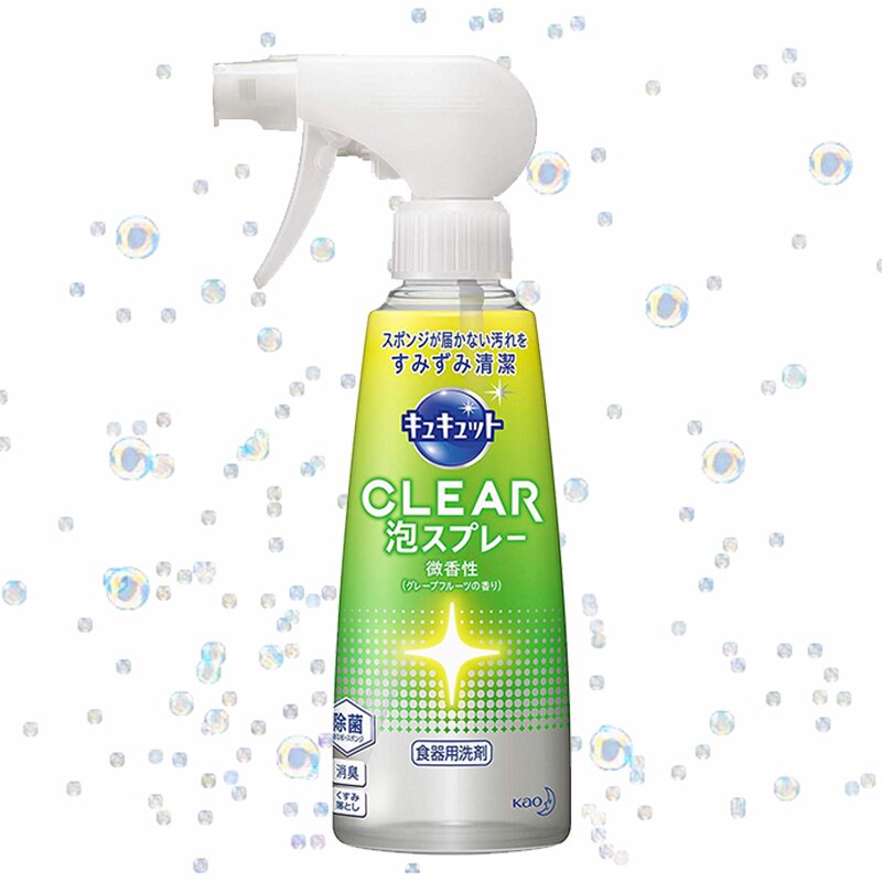 日本 花王 CUCUTE CLEAR 無死角泡沫噴霧洗碗精 300ml (橘香)。人氣店家JJUSTGO家事購的新品上市有最棒的商品。快到日本NO.1的Rakuten樂天市場的安全環境中盡情網路購物，