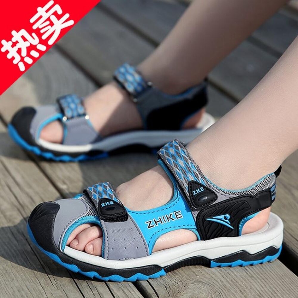 男童涼鞋2019新款夏季中大童軟底男孩包腳運動兒童沙灘鞋包頭韓版