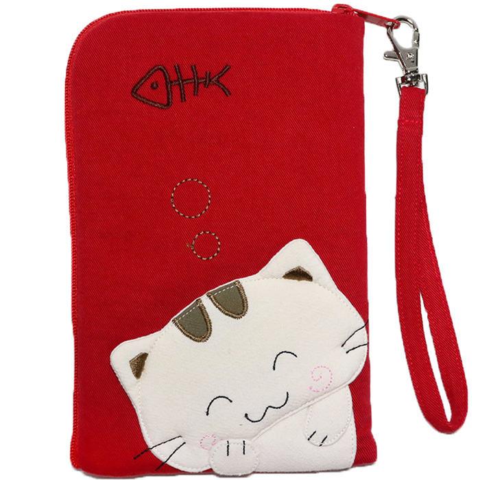 手工染布包鋪棉材質，給您的手機多一層保護iphone 6 plus可放的下ykk拉鍊，品質保證