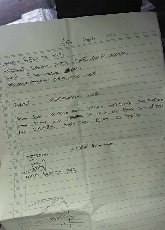 Surat Cinta Kids Jaman Now Ini Bikin Ngakak Guling Guling