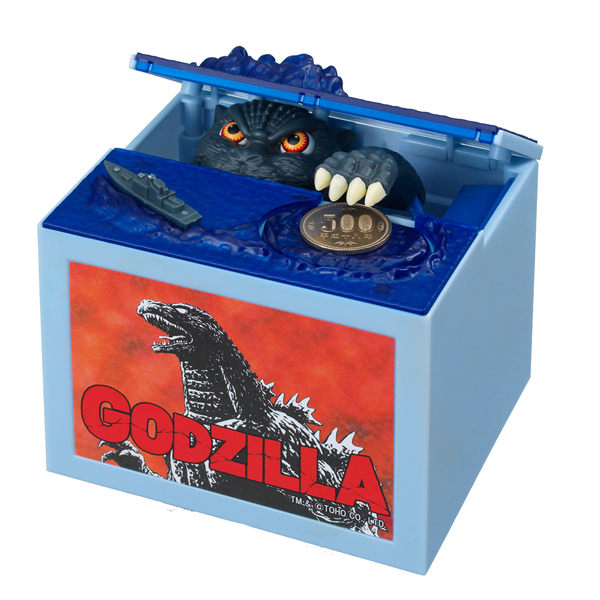 [MIJ] 哥吉拉零錢存錢筒 恐龍 電動存錢筒 日本SHINE出品 玩具 送禮 交換禮物