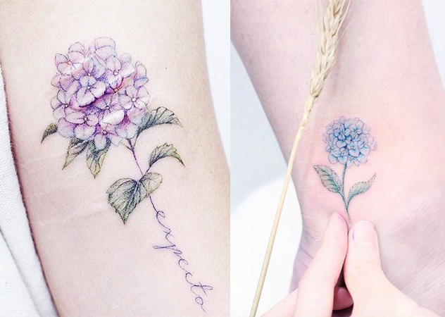 繡球花刺青