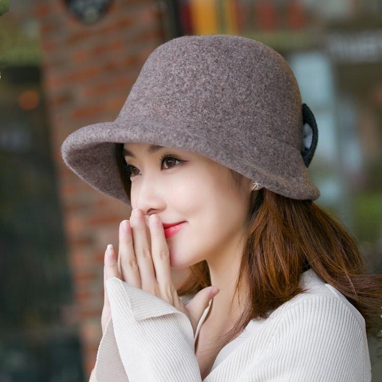 夯貨折扣!帽子女秋冬季韓版潮時尚百搭禮帽貝雷帽冬天女士羊毛呢盆帽漁夫帽