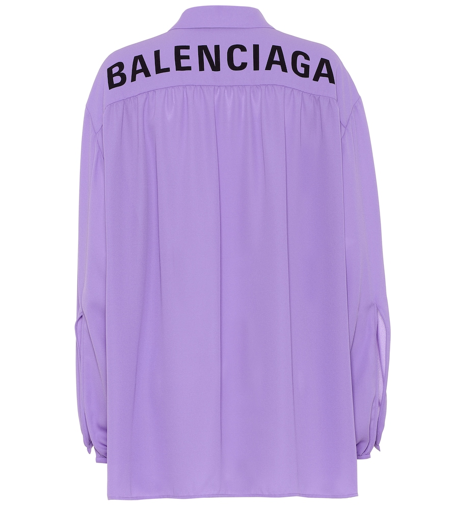 A key silhouette from the label, the Scarf shirt from Balenciaga is updated here in a soft shade of