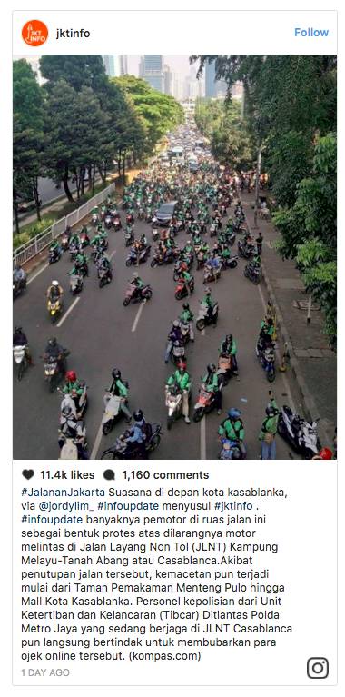 6 Pelanggaran Lalu Lintas yang Kerap Dilakukan Ojek Online di Jakarta