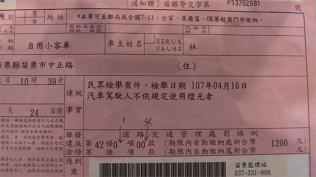 霧燈不能隨便開 女遭檢舉開罰1200元 民視新聞網 Line Today