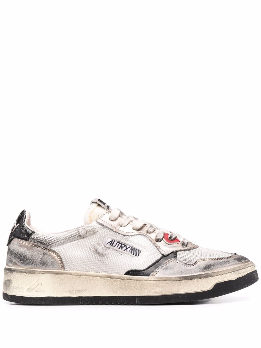 Autry - Super Vintage Medalist low-top sneakers - unisex - Leather/Fabric/Fabric/Leather/Rubber - 38 - White