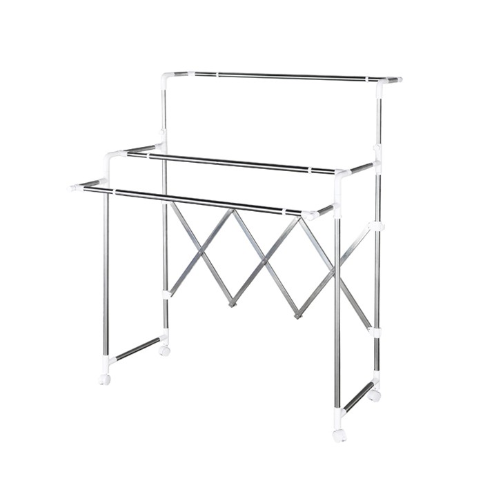 多桿設計可吊掛更多衣物移動自如，室內外皆適合掛桿可前後左右隨心所欲改變方向規格:(高)140-180(寬)113-165(深)52-108公分材質/成分:不鏽鋼、塑膠是否需要組裝:是產地(國家):中國退換貨須知：商品到貨隔日享蝦皮15天鑑賞(猶豫)期之權益【鑑賞(猶豫)期非試用期】，辦理退貨商品必須是全新狀態且包裝完整，否則將會影響退貨權限。 ●因衛生考量而密封之個人衛生用品，如拆封檢查試穿（用）後再次出售，有影響衛生之虞。故除商品本身有瑕疵外，縱使拆封後可恢復原狀，均不提供退換貨服務，請務必確認有購買商品需求再行拆封，以免影響權益。●網頁商品會因為使用不同的品牌螢幕以及解析度不同，造成圖片顏色呈現略有不同，請以實品顏色為準。