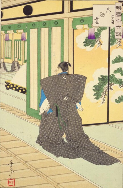 浮世絵師・月岡芳年の名作「月百姿 朝野川晴雪月 孝女ちか子」の裏に