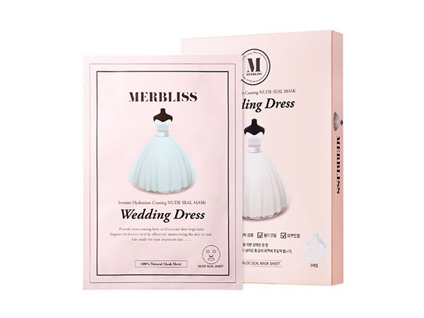 韓國 MERBLISS~婚紗面膜(25gx5片入)【D535370】100%纖維 珍珠魚子醬／安宰賢代言，還有更多的日韓美妝、海外保養品、零食都在小三美日，現在購買立即出貨給您。