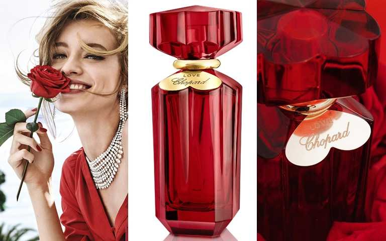 LOVE CHOPARD 愛在蕭邦淡香精 30ml／2,000元、50ml／3,050元、100ml／4,100元 因為有了瓶身頸部的金色心之花，若作為戀人間的定情之物也很適合。(圖／品牌提供、IG@maisondebeautetaiwan)