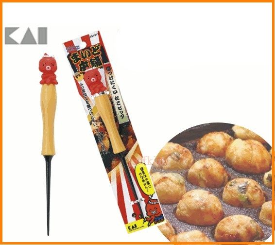 asdfkitty可愛家☆日本貝印-章魚造型多用途挑棒-鈍頭-章魚燒.雞蛋糕.紅豆餅都適用-日本製