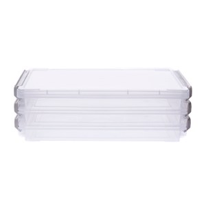 日本IRIS小物可堆疊收納盒淺型3入(B5尺寸)