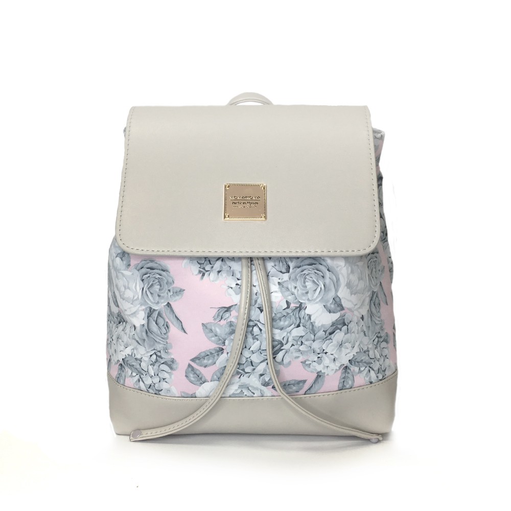 VOVAROVA空氣包-翻蓋束口後背包-瑰麗(粉)