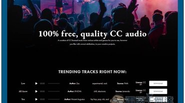 cchound 提供超過 30,000 首免費配樂、音樂素材的網站，商用、個人皆可