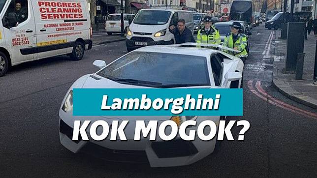 Viral Lamborghini Mogok Didorong Polwan, Sopirnya Malu-malu