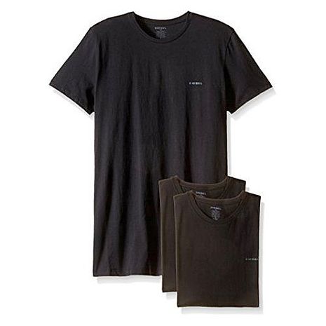 【Diesel】2018男時尚Jake黑色圓領短袖內衣3件組(預購)M