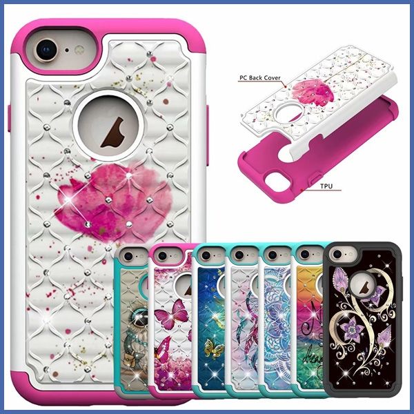 蘋果 iPhoneX iPhone8 Plus iPhone7 Plus iPhone6s Plus 二合一彩繪殼 手機殼 防摔 全包邊 保護殼