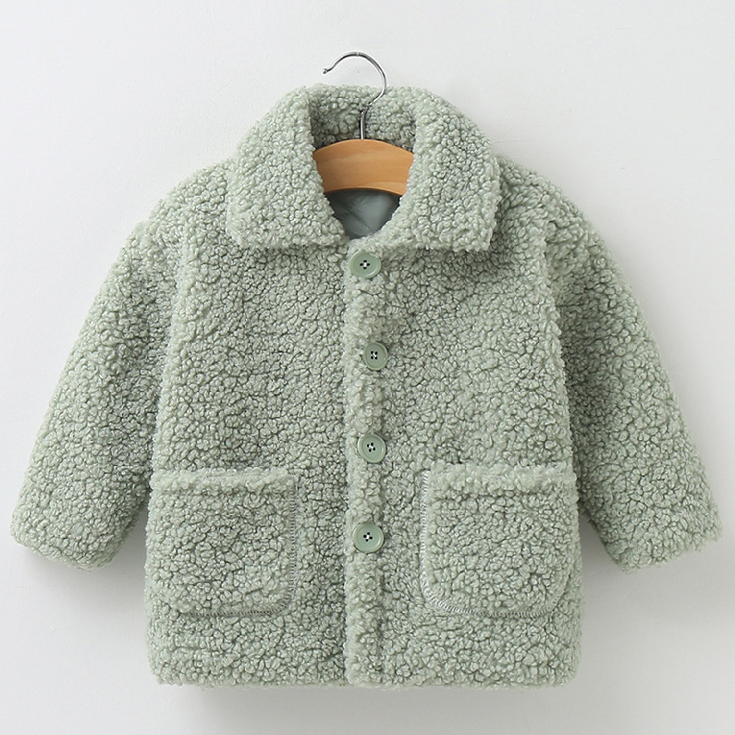 小羊羔毛毛外套-綠色