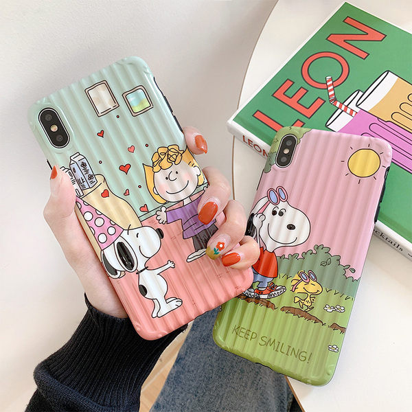 【SZ51】漫畫史努比行李箱軟殼 iphone XS max手機殼 iphone 8 plus手機殼 iphone xr手機殼 iphone xs手機殼