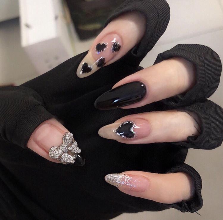 假指甲貼片重復使用 透灰棕珍珠巴洛克 穿戴新娘甲孕婦甲片美甲3【摩可美家】