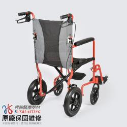 【恆伸醫療器材】ER-0012-1 輕量型 後折背/可拆腳輪椅(加贈外出防塵袋、後掛購物袋 花色隨機出貨)