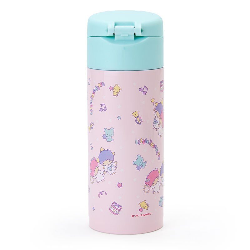 保溫瓶 三麗鷗 雙子星 滿版 撞色 樂器 350ml 真空二重構造 保溫 保冷 水瓶 日本進口 正版授權 JustGirl