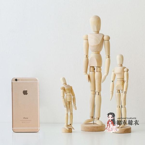 北歐創意木質人偶客廳電視櫃裝飾品擺件辦公室桌面房間臥室擺設