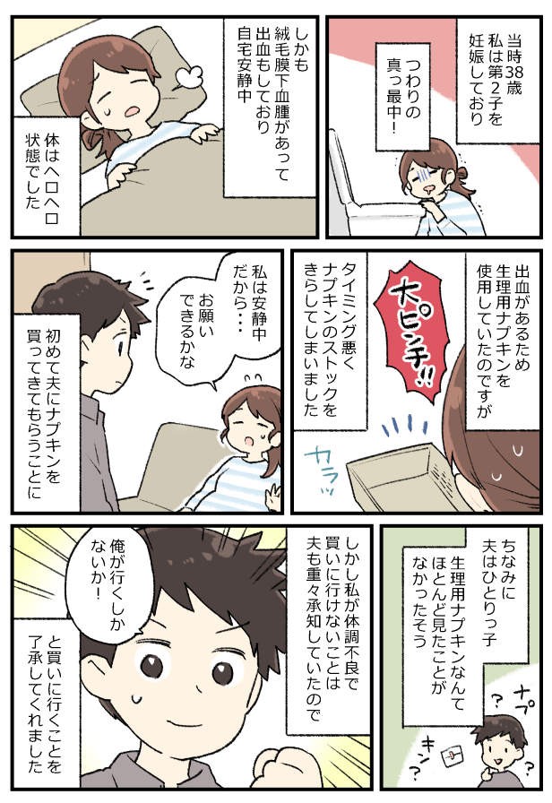 ナプキンを買いに初めてのおつかい 羽つき と指定された夫の頭の中は