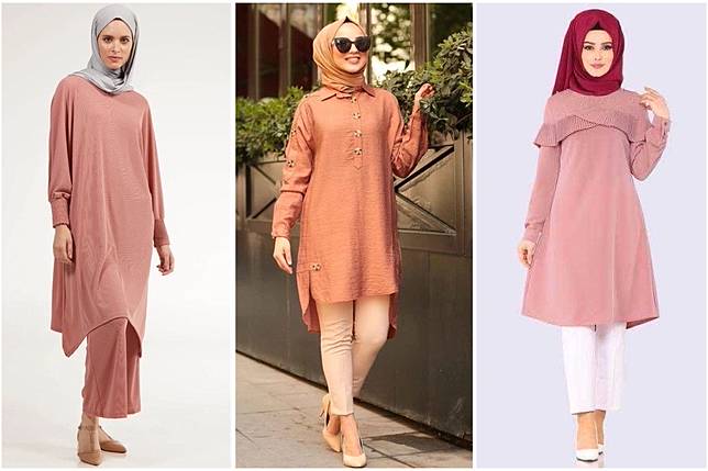 7 Perpaduan Warna Hijab Yang Cocok Dengan Tunik Pink Salem Untuk Baju Lebaran Yang Kalem Womantalk Com Line Today