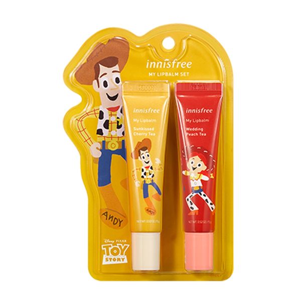 韓國 Innisfree X Disney 迪士尼聯名系列 玩具總動員 潤色護唇膏組合 15gx2(胡迪 翠絲)【UR8D】