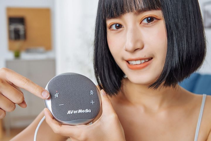 AS111 並未搭載 AI 降噪功能，原本在 AS315 的降噪功能鍵替換為喇叭靜音鍵，其餘的音量指示燈與麥克風靜音鍵均相同。