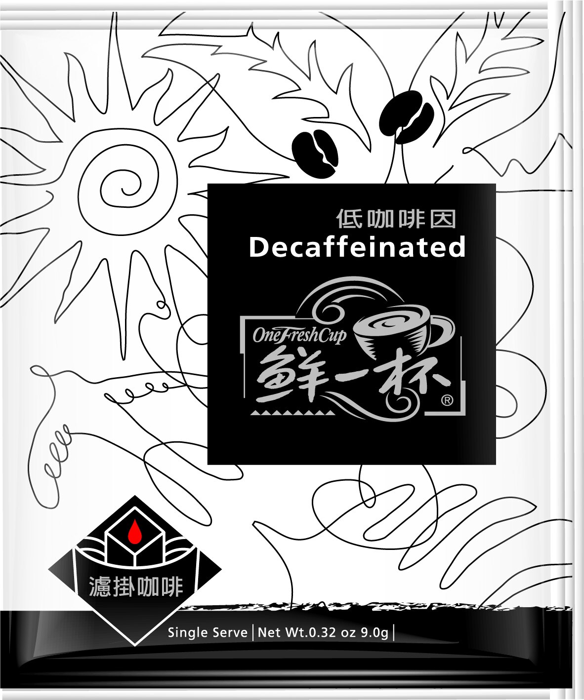 【鮮一杯】低咖啡因濾掛咖啡(9gX4入*12盒)