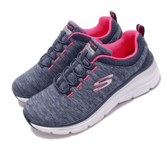 SKECHERS Fashion Fit-Up 女款休閒鞋 藍粉-NO.12716NVHP