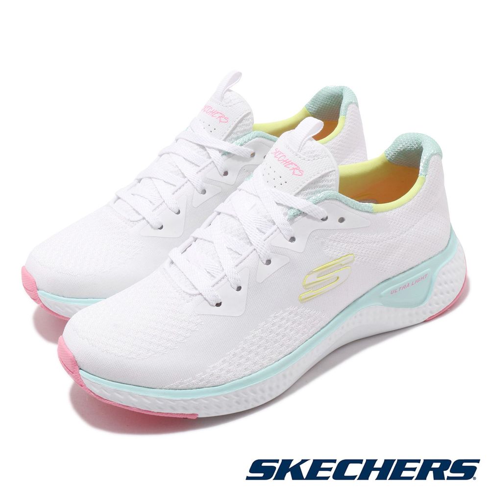 輕量慢跑鞋品牌:SKECHERS型號:13328WMLT品名:Solar Fuse配色:白色,黃色