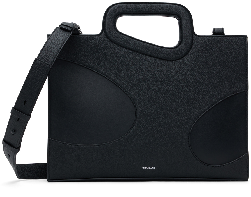 Ferragamo 黑色镂空托特包