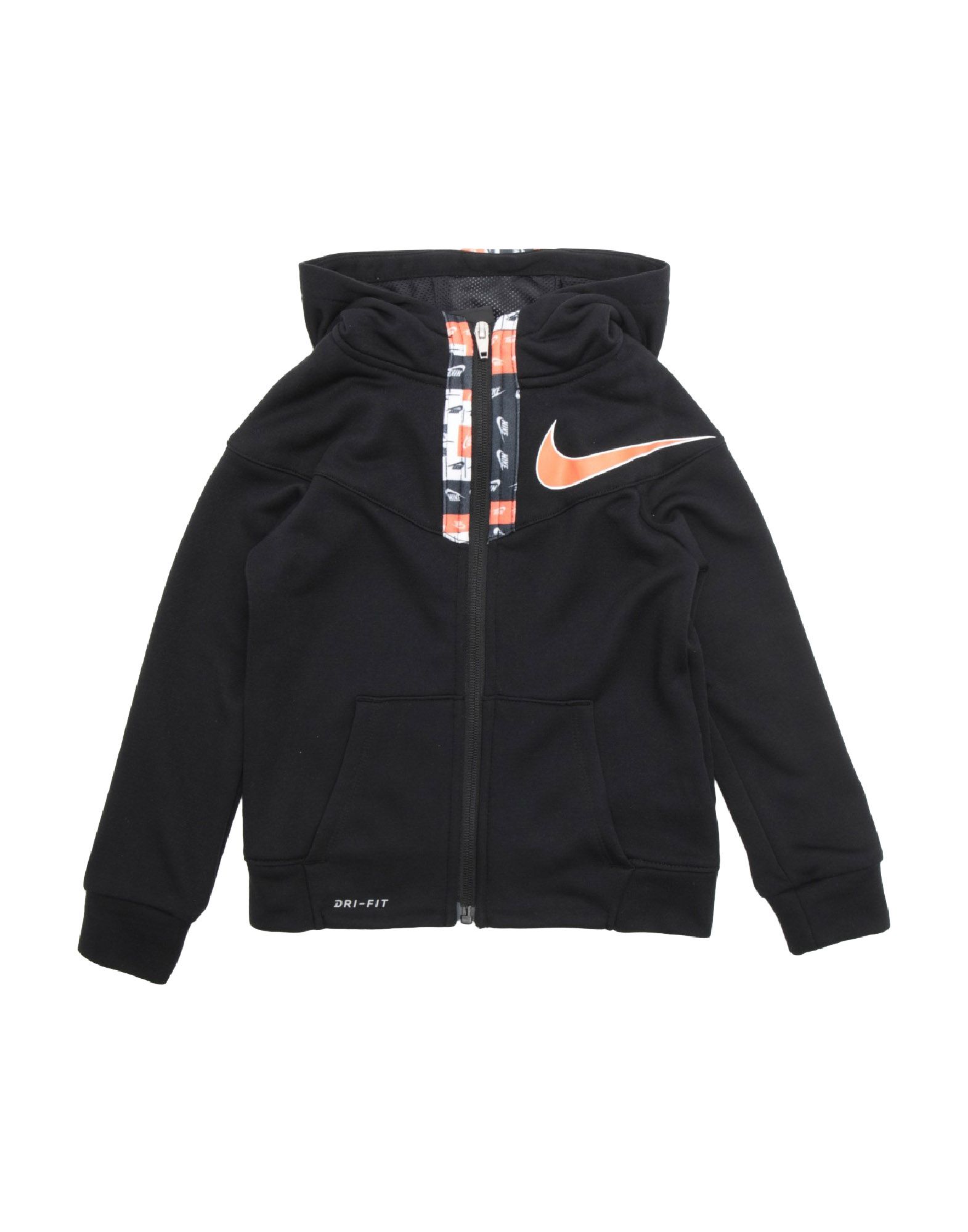 sweatshirt fleece, logo, breathable fabric, solid color, hooded collar, long sleeves, front closure,