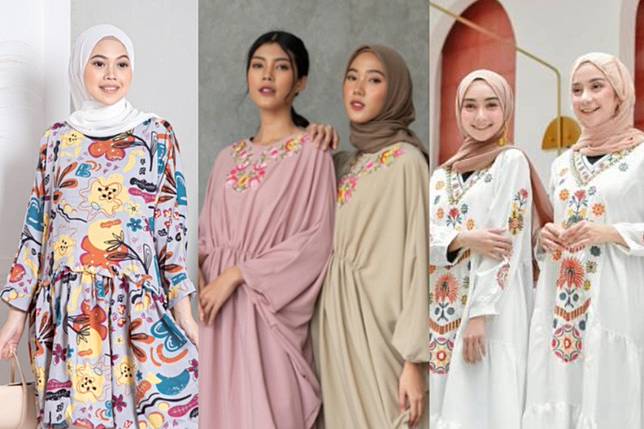 7 Tunik Dress Untuk Orang Gemuk Dan Berhijab Harga Di Bawah Rp140 Ribu Womantalk Com Line Today