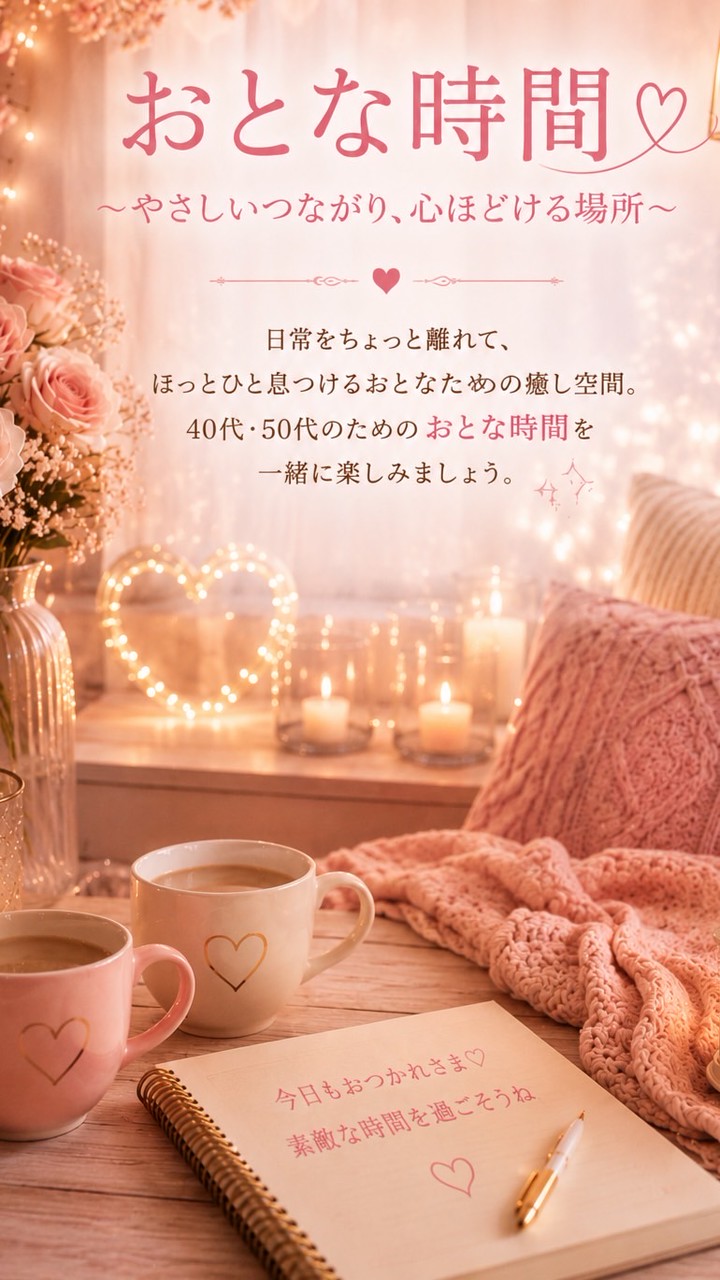 🍓おとなの時間 心ほどけるるーむ40代50代🍓
