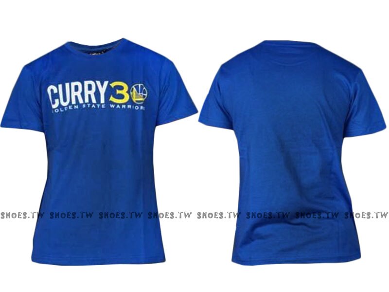 《限時５折》Shoestw【8630234-023】NBA 背號T恤 金州 勇士隊 CURRY30 藍色