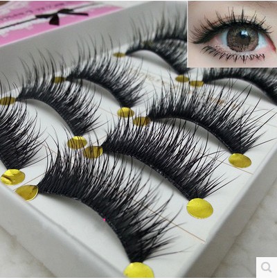 包郵日系假睫毛自然款凌亂濃密交叉 長款舞台款煙熏妝 濃密大眼妝