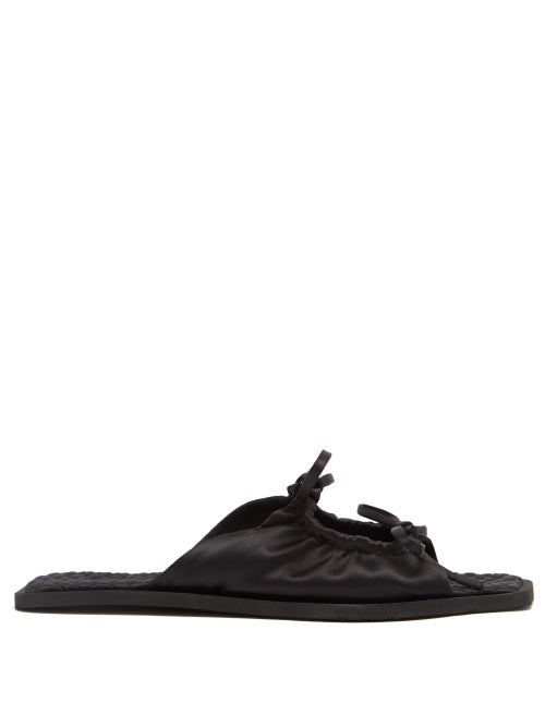 Carlotha Ray - Carlotha Ray's black Adele slides echo the label's whimsical spirit, shaped with stra