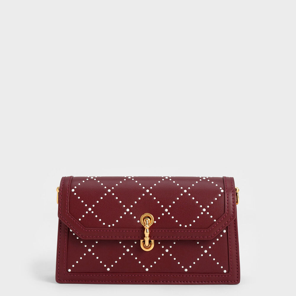 Marietta 菱格紋斜背包