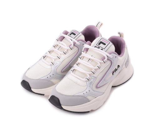 FILA 復古拼接休閒跑鞋-米炫光