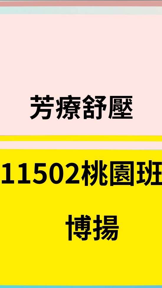 11502桃園芳療紓壓按摩班