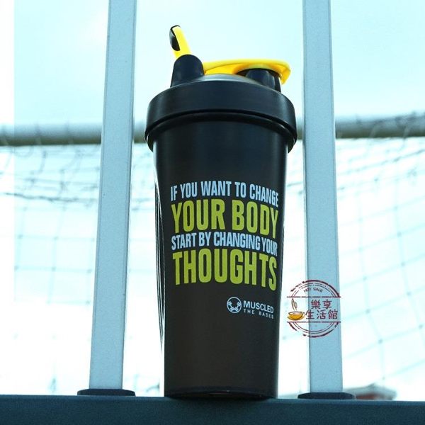 水杯 搖搖杯 蛋白粉健身運動水杯攪拌杯奶昔杯酵素杯水壺便攜刻度搖杯【樂享生活館】
