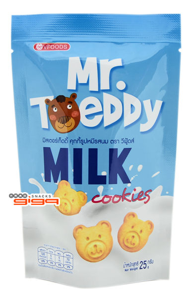 【吉嘉食品】Mr.Teddy 泰迪先生小熊餅乾(牛奶)奶素 1包25公克，產地泰國 [#1]{1548119}