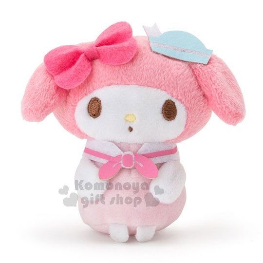 〔小禮堂〕美樂蒂 絨毛玩偶娃娃《粉.水手服.站姿》擺飾品 4901610-33862