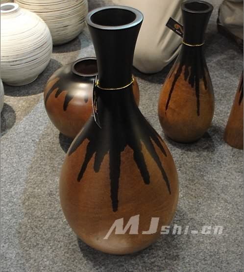 歐式田園 泰國進口實木 花瓶